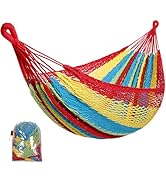 HappyPicnic Handwoven Mayan Hammock - Portable Family Hammock with Carry Bag Matrimonial Size Mul...