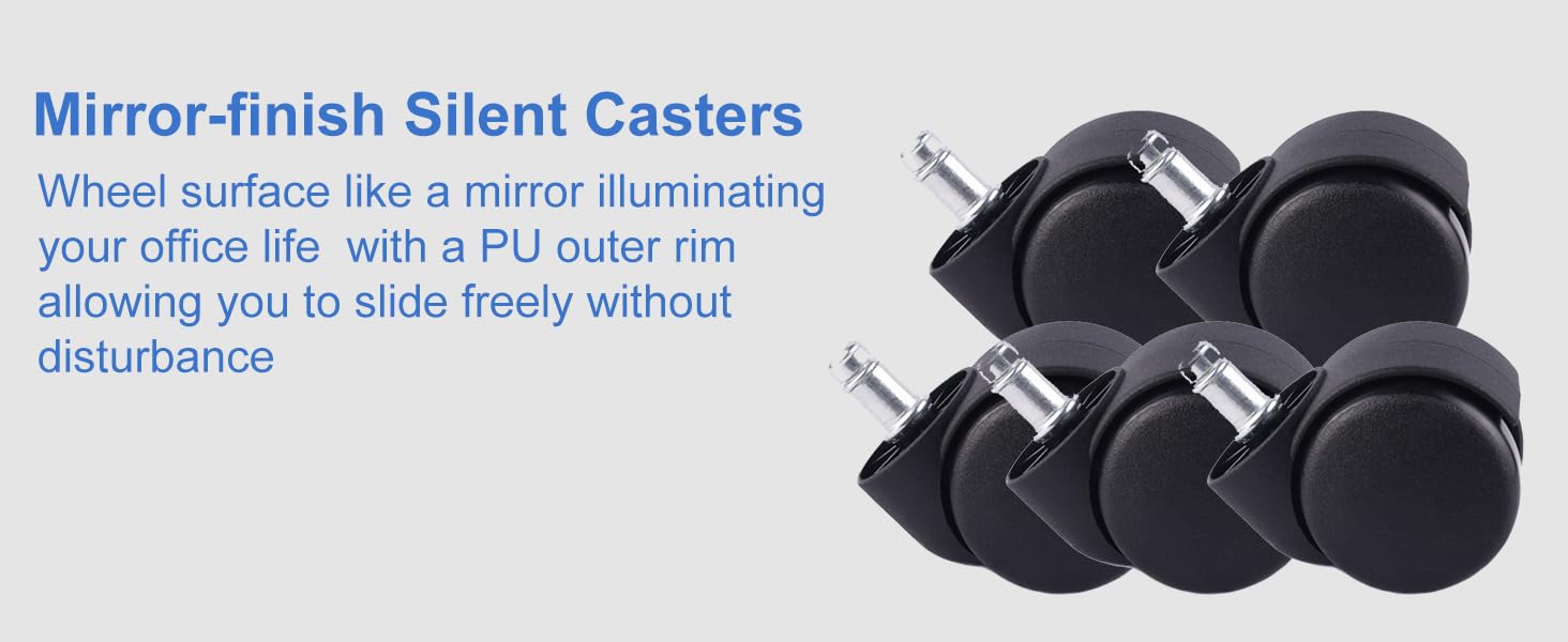 Mirror-finish Silent Casters