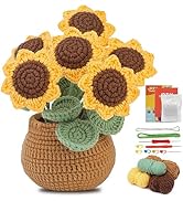 kgxulr Crochet Kit for Beginners, Sunflower Crochet Kit Beginner Crochet Starter Kit for Complete...