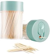 TRTRin Bamboo Wooden Toothpicks [3000 Count]-With 2-Pack Reusable Toothpick Holder, Sturdy Smooth...