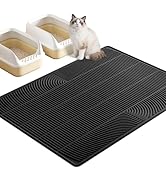 TRZZ XXL Extra Large Cat Litter Mat, Silicone Litter Box Mat for Floor, Waterproof &amp; Non-Slip, Ea...