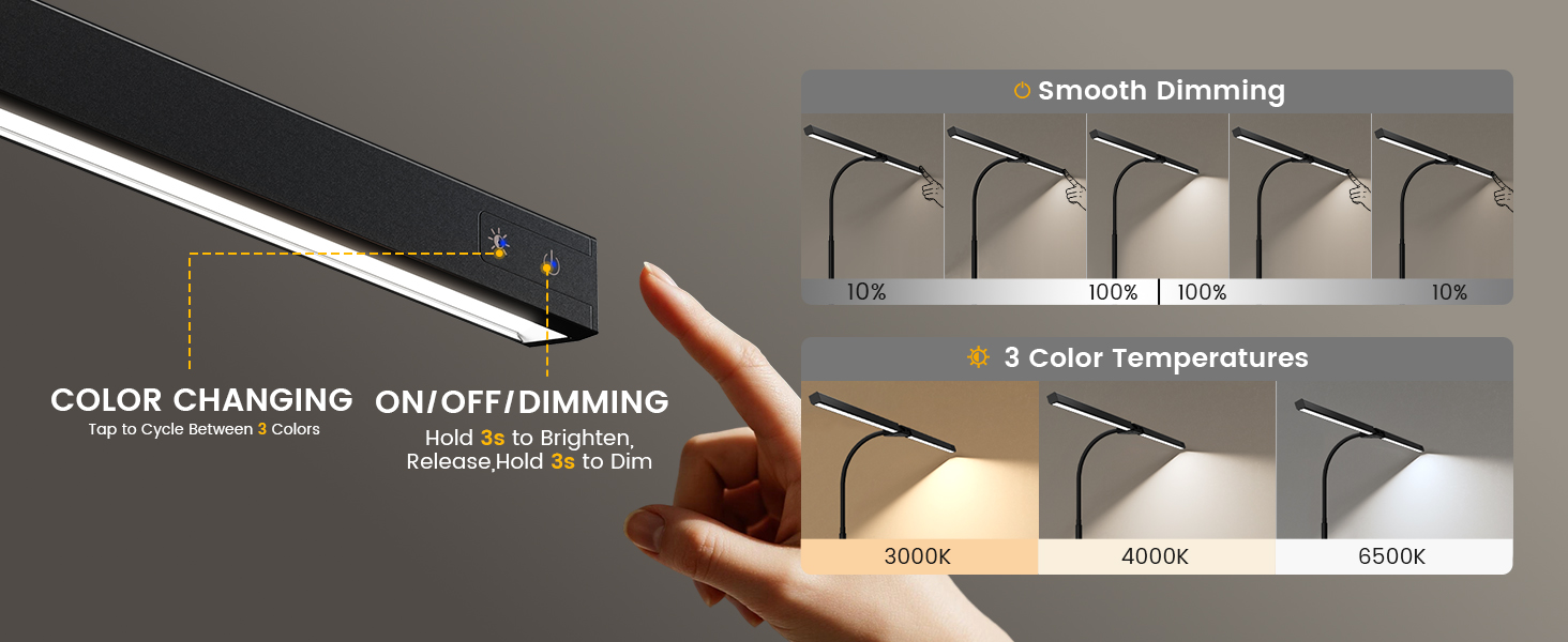easy touch control desk lamps