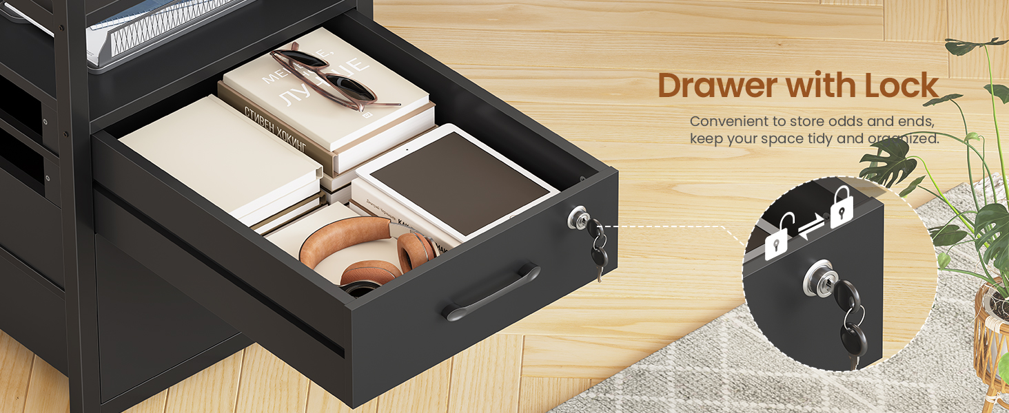 desk with storage