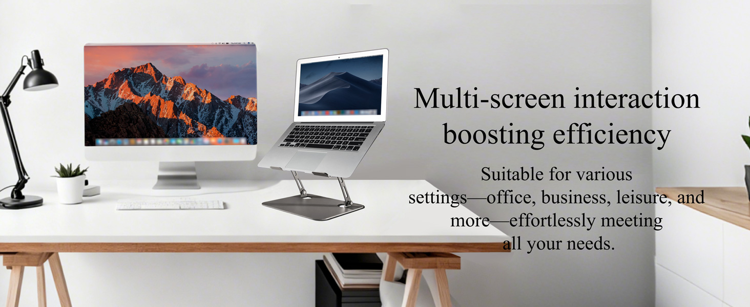 Laptop Stand for Desk, Laptop Riser with Active Cooling Fan