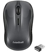 LeadsaiL Wireless Mouse Silent 2.4G USB Computer Mouse Compact Optical Cordless Mouse Mini Quiet ...