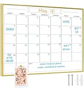 Dry Erase Monthly Calendar Whiteboard, 18
