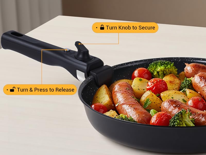 EASY TO USE DETACHABLE HANDLE