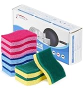 ECLINSO 9 Pack 3-in-1 Scrub Sponge Variety Pack, Heavy Duty + Zero Scratch + Delicate Clean Spong...
