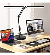 2-in-1 LED Desk Lamp, Desk Lamps for Home Office, 24W Ultra Bright Architect Desk Light with Clam...