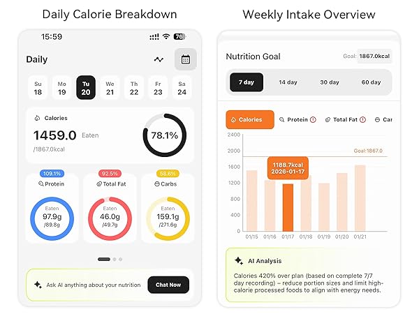 smart food scale with nutritional calculator