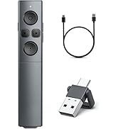2-in-1 USB Type C Presentation Clicker, Rechargeable Wireless Presenter Remote, Clicker for Power...