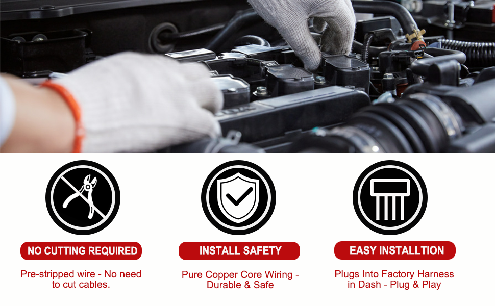 WildTundra Android Car Stereo Radio 10-Pin RCA Plug with Rearview Backup Camera