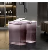 TODAYGO 2 Pack Small Bathroom Trash Can With Lid, Clear Decorative Wastebaskets for Bedroom, 2.6 ...