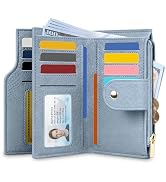 Airkit Small Women's Bifold Wallet, RFID Blocking Credit Card Holder with Zipper, Travel Cute Coi...