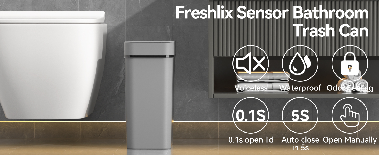 Touchless Bathroom Trash Can