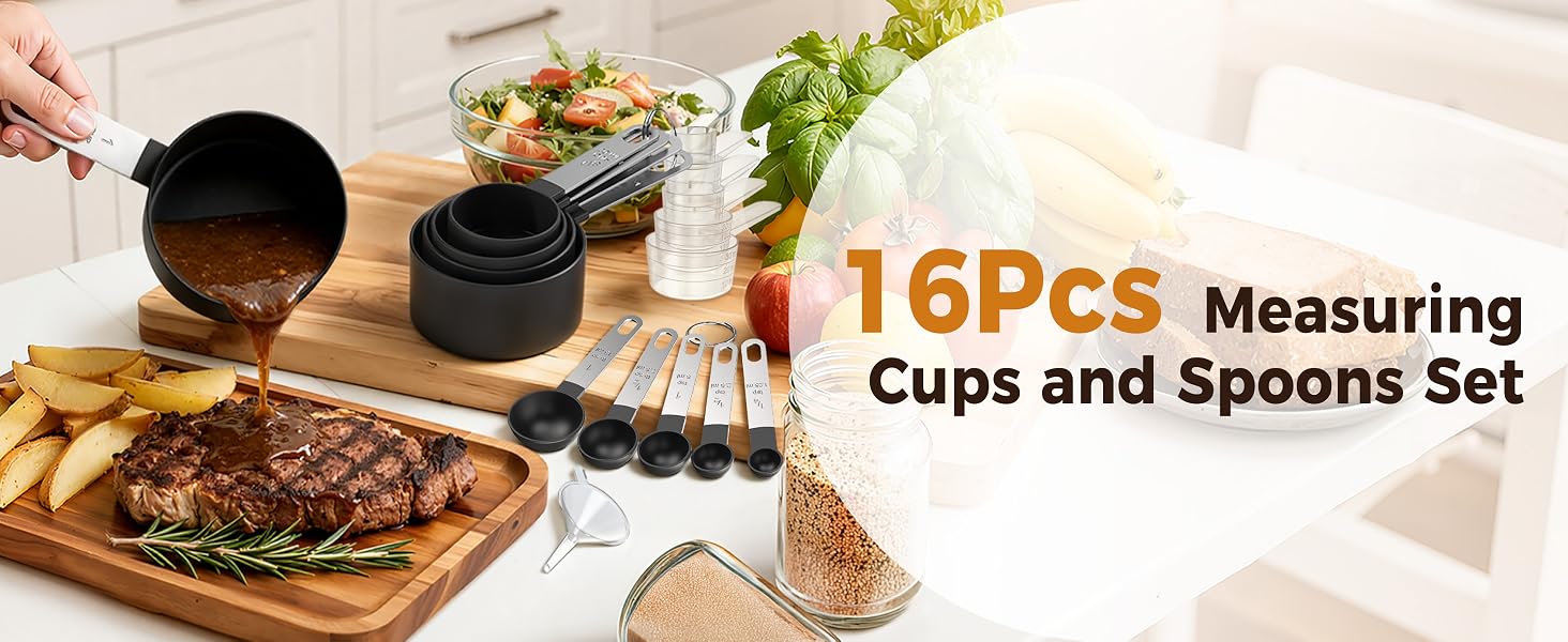 measuring cups and spoons set