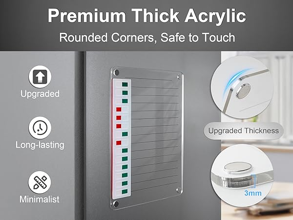 Transparent Magnetic Chore Chart