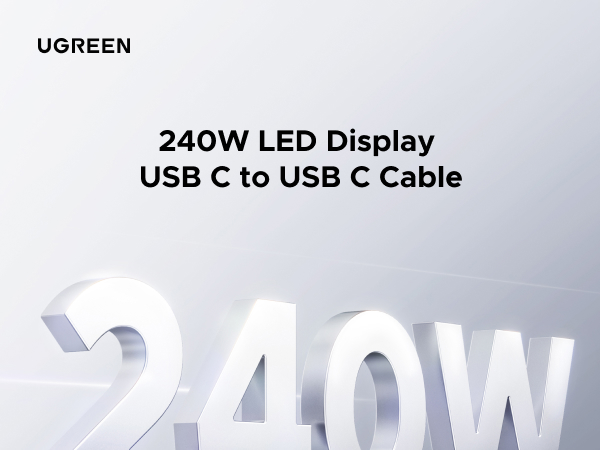 240W LED Display USB C to USB C Cable
