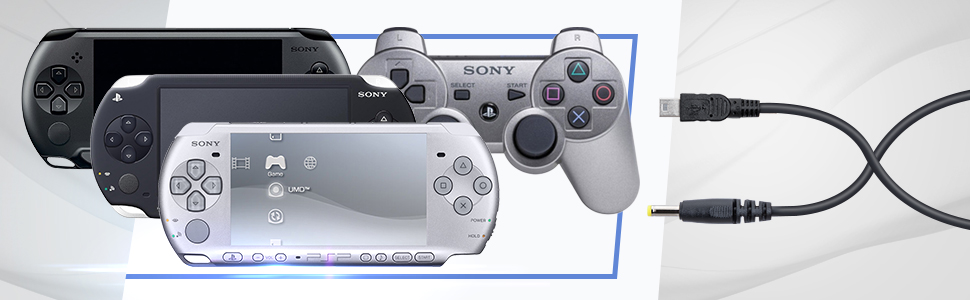 Sony PSP 1000 2000 3000 USB Data Cable &amp; Charging Cord 2-in-1