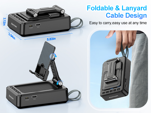 foldable portable lanyard