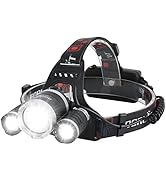 BORUIT HP700 Headlamp Super Bright 5000 Lumens - Adults Head Lamps Led Rechargeable USB C, 4 Ligh...