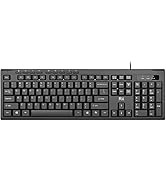 Rii RK907 Ultra-Slim Compact USB Wired Keyboard for Mac and PC,Windows 10/8 / 7 / Vista/XP (Black...