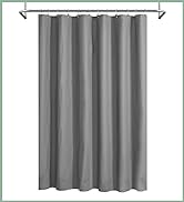 Shower Curtain Liner with 6 Magnets Beige PEVA 8G Thick, Waterproof Plastic 72 x 72 inch, Dark Gray