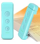 Glocusent USB Rechargeable Book Light for Reading in Bed, Portable Clip-on LED Reading Light, 3 A...