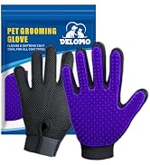 Upgrade Version Pet Grooming Glove - Gentle Deshedding Brush Glove - Efficient Pet Hair Remover M...