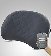 MARCHWAY Ultralight Inflatable Camping Pillow with Soft Washable Cover, Compact Compressible Port...