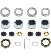 Shliyitx 2 Rebuilt Marine Trailer Hub Kits 3500 lb Trailer Axle Bearing Kit, L68149 &amp; L44649 Bear...