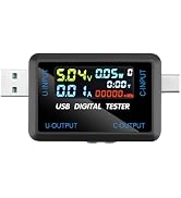 FORIOT USB and Type-C Tester - Multi-Functional Digital Tester for DC 4.5-36V, 0-8A Current and V...