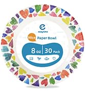 VIVAVENTURE 30 Pack Paper Bowls, 16 Oz Disposable Soup Bowl, Heavy Duty Printed Disposable Bowls ...