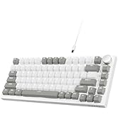 ATTACK SHARK Ajazz AK820 Hot Swappable Mechanical Keyboard 75% Percent,Gasket Mount Wired Gaming ...