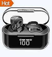 TOZO T18 Bluetooth 5.3 True Wireless Stereo Earbuds IPX8 Waterproof in Ear Headset Call Noise Red...