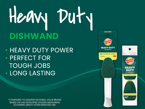 Scotch-Brite Soap Control Odor Resist Heavy Duty Dishwand Module 5b