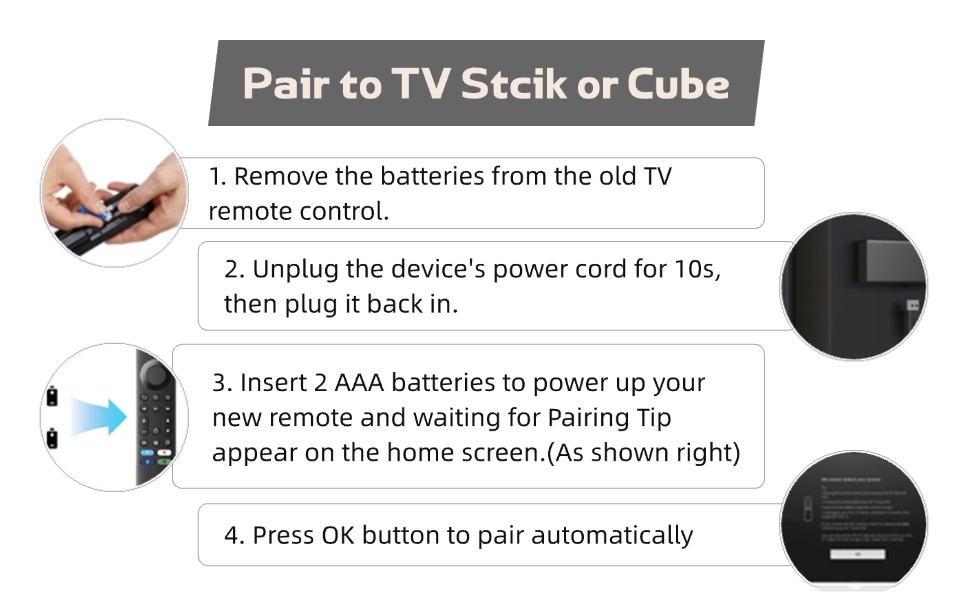 pair to tv stick or cube