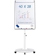maxtek Mobile Dry Erase Board – 40x28 inches Magnetic Portable Whiteboard Stand Easel White Board...