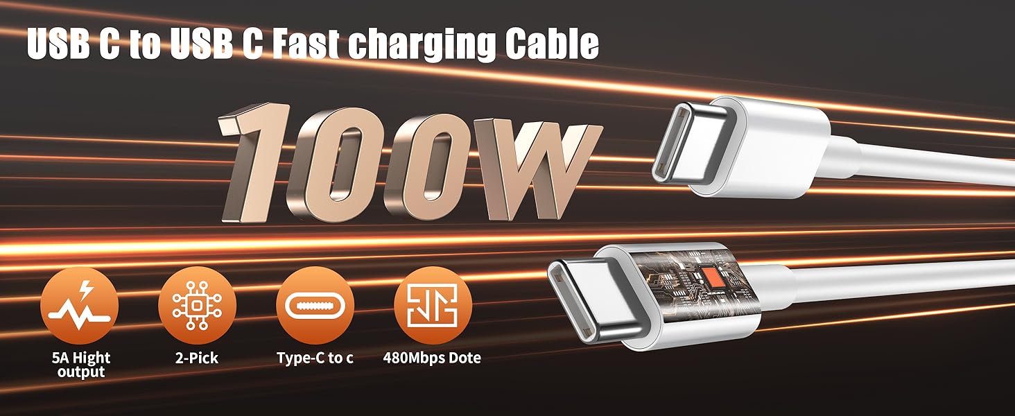 USB C to USB c Fast charging cable
