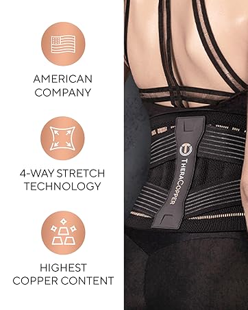 Copper back brace lumber support