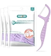 LIAMOSS Twin Line Dental Floss Picks,Shred-Resistant Flossers,Double Line Double Clean,LIAMOSS Pe...