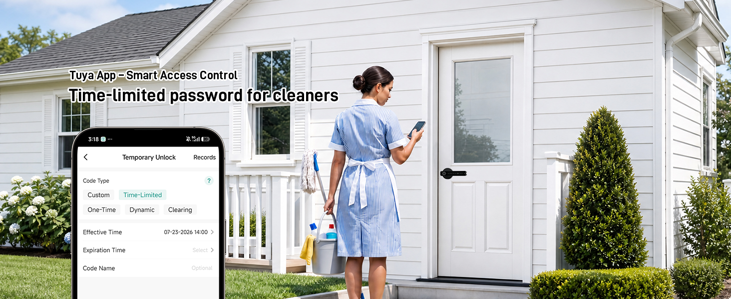 smart lock with handle