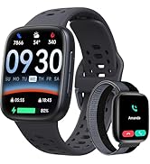 Smart Watches for Men Android iPhone (2 Bands), [1.85" AMOLED Screen] Smartwatch Fitness Tracker ...