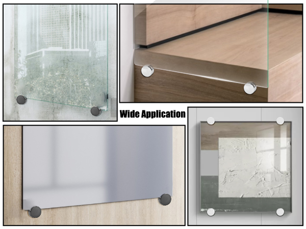  Mirror Mounting Brackets Glass Clips Clamps 