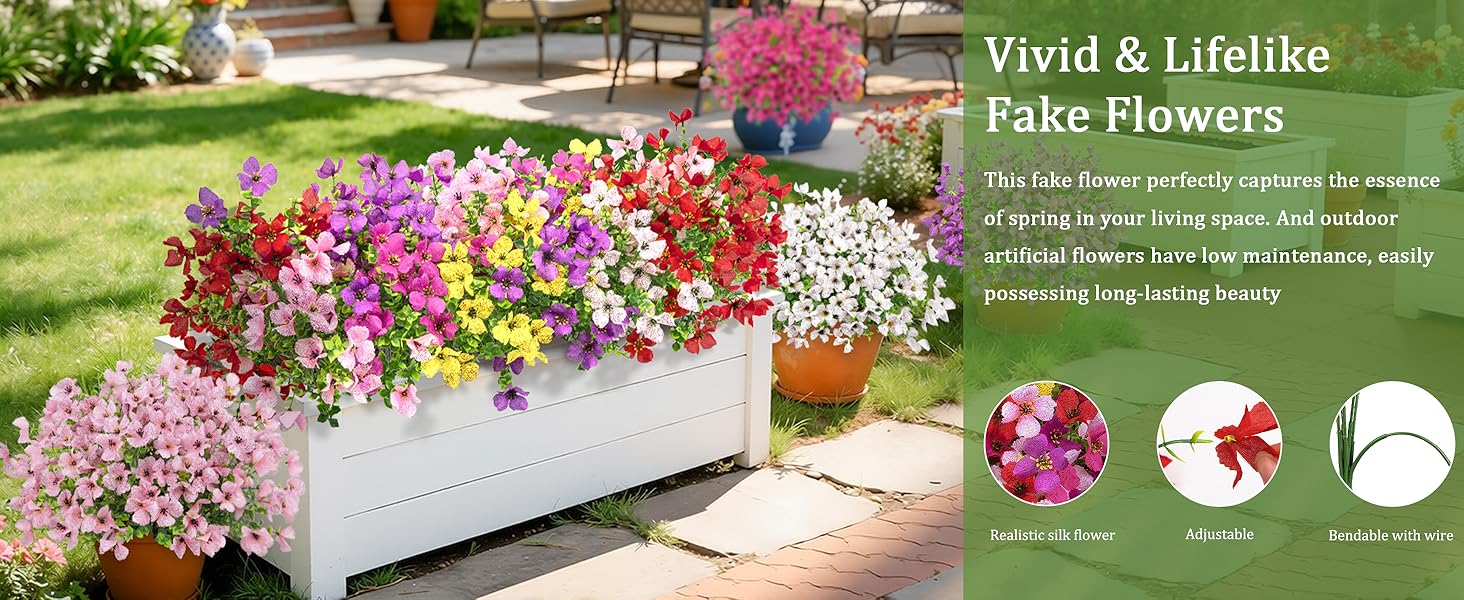 artificial outdoor flowers