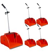 Matthew Bulk Jumbo Debris Dustpan,Upright Dust Pan with Long Handle for Courtyard Garage Mall Lob...