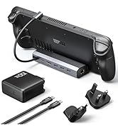 JSAUX Docking Station & 100W Charger for ROG Ally/Steam Deck/Legion Go/MSI Claw, 6-in-1 Steam Dec...