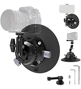 EMART Suction Cup Camera Mount with Adjustable Magic Arm, Metal 6" Suction Cup Mount Compatible w...