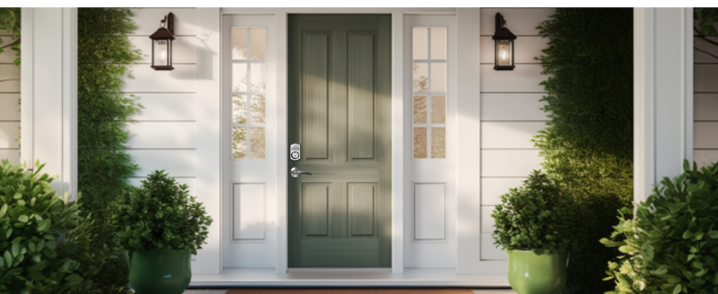 keyless entry door lock deadbolt with handle set