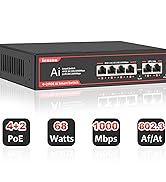 4 PoE Ports Ethernet Switch+2 UPLINK Ports